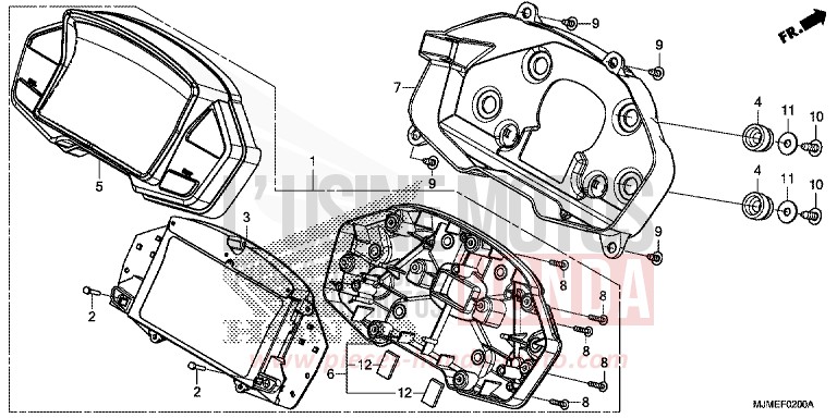 MESSGERAET von VFR800X „Crossrunner“ PEARL GLARE WHITE (NHB53) von 2015
